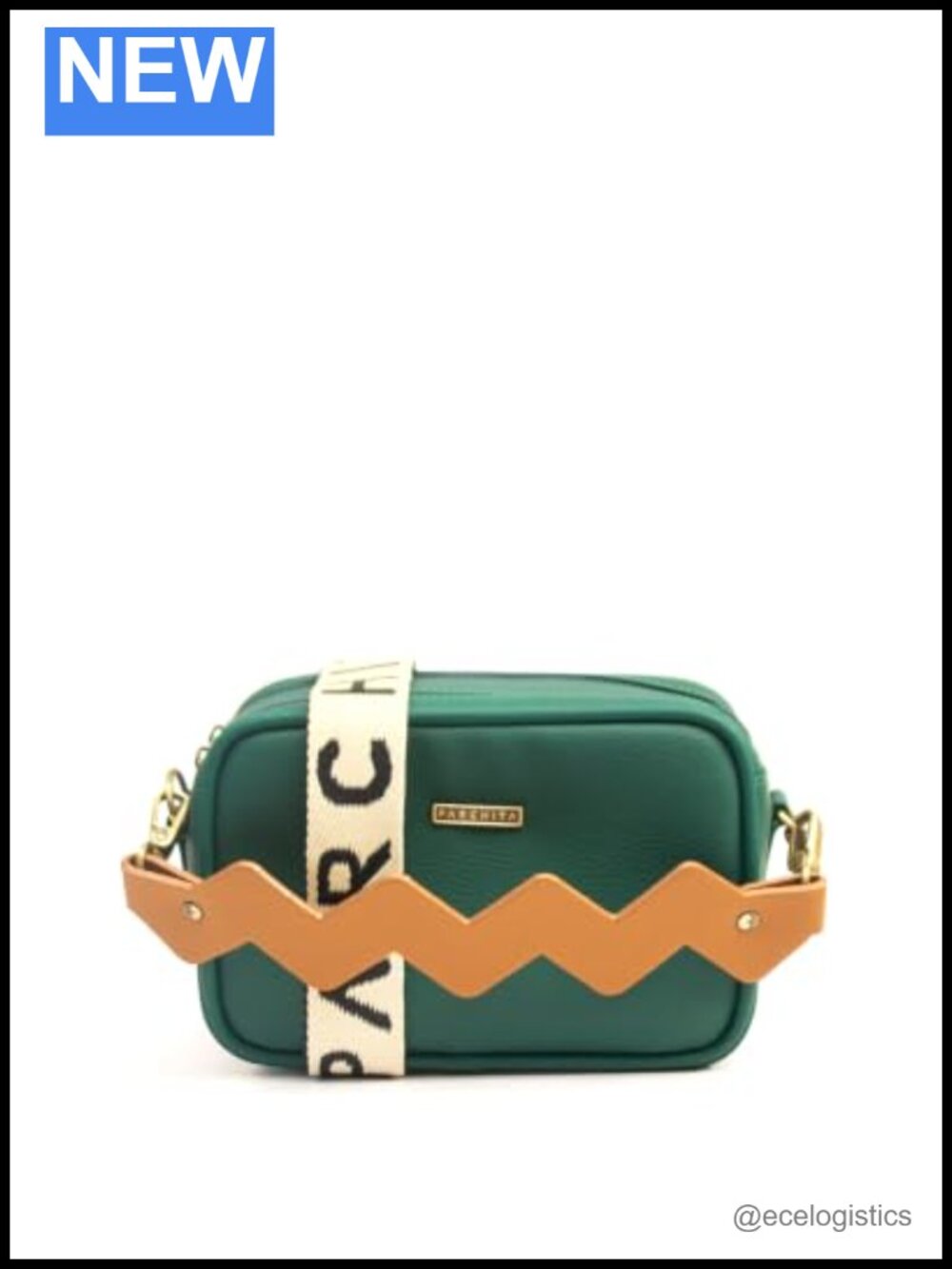 Parchita Dalia Crossbody Bag Matte Textured Faux Leather Vinyl Removable